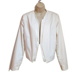 Worthington White Blazer Jacket Open Front Long Sleeve X Large